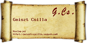 Geiszt Csilla névjegykártya